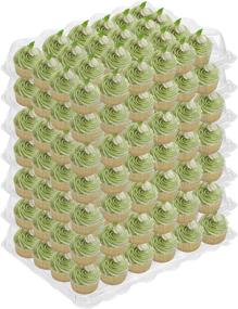 img 4 attached to 🧁 Hedume 7 Pack Cupcake Containers: Stackable 24-Count Plastic Cupcake Boxes with Detachable Lid for Cupcakes, Muffins - BPA-free Storage Solution