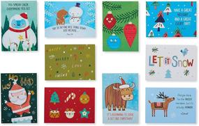 img 1 attached to 🎄 Santa and Friends Christmas Lunch Box Mini Notes: Perfect for Kids! (40-Count)