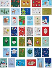 img 4 attached to 🎄 Santa and Friends Christmas Lunch Box Mini Notes: Perfect for Kids! (40-Count)