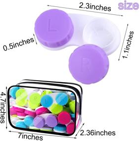 img 3 attached to Elcoho 30 Pack Multi-Colored Contact Lens Case: Convenient Eye Lens Storage for Left/Right Eyes Care