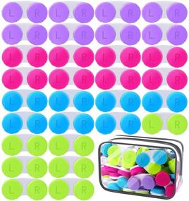 img 4 attached to Elcoho 30 Pack Multi-Colored Contact Lens Case: Convenient Eye Lens Storage for Left/Right Eyes Care
