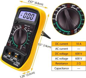 img 2 attached to Highly Portable XL830L Pocket Digital Multimeter with 2000 Counts - Voltage Tester & Multi-Tester for Home Measuring Tools - Test AC/DC Current, Resistance, Continuity, Frequency - Backlight LCD Display with Battery