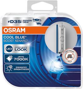 img 4 attached to 🚗 Enhance Your Car's Visibility with OSRAM Xenarc Cool Blue Boost D3S Xenon Car Headlight Bulbs (Twin) 66340CBB-HCB