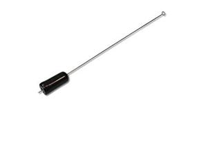 img 1 attached to Long Range 8-Inch Antenna with Coaxial Connection & F Connector for Gate Receiver – Silver, with Protective Rubber