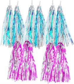 img 4 attached to 🎉 Colorful Tassel Decoration for Boys and Girls: 5 Pairs Kids Bicycle Tassel Ribbon | Children Scooter Bike Handlebar Streamers | Bicycle Grips