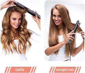 img 3 attached to 2-in-1 Professional Hair Straightener and Curler - Adjustable Temperature, LCD Display, Auto Shut-Off, Dual Voltage Travel Iron