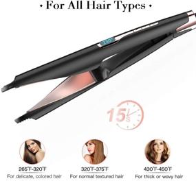 img 1 attached to 2-in-1 Professional Hair Straightener and Curler - Adjustable Temperature, LCD Display, Auto Shut-Off, Dual Voltage Travel Iron