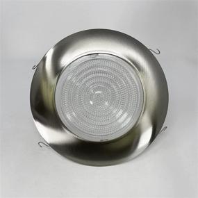 img 2 attached to PROCURU 6-Inch Satin Nickel Metal Shower Trim With Fresnel Glass For Wet Locations (Satin Nickel