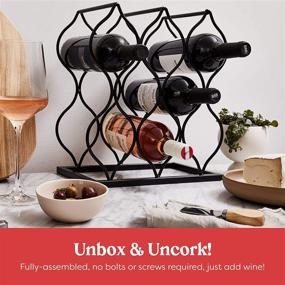 img 1 attached to 🍷 Will's Tabletop Wine Rack - Imperial Trellis: Stylish Silver 8-Bottle Storage, Perfect Wine Gifts for Wine Lovers, No Assembly Required