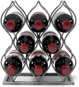 img 3 attached to 🍷 Will's Tabletop Wine Rack - Imperial Trellis: Stylish Silver 8-Bottle Storage, Perfect Wine Gifts for Wine Lovers, No Assembly Required