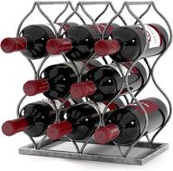 🍷 will's tabletop wine rack - imperial trellis: stylish silver 8-bottle storage, perfect wine gifts for wine lovers, no assembly required логотип