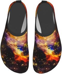 img 2 attached to 👟 Codymon Water Sports Shoes: Barefoot, Quick-Dry Aqua Yoga Socks for Men and Women - Slip-On, Starry Sky-2 Design