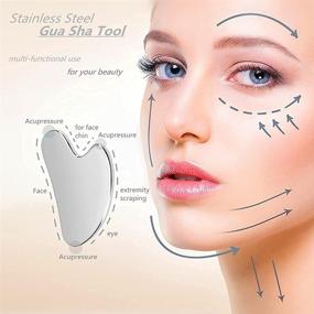 img 3 attached to 🏻 Enhanced Stainless Steel Gua Sha Facial Tool for Ultimate Skin Care