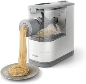 img 1 attached to White Philips HR2370/05 Compact Pasta and Noodle Maker - 3 Interchangeable Pasta Shape Plates