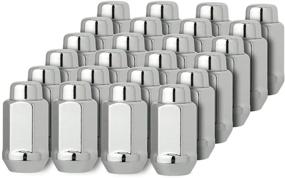 img 4 attached to 🔩 Pack of 24 Chrome 14x1.5 Closed End XL Bulge Acorn Lug Nuts - Cone Seat - 22mm Hex - Enhanced SEO