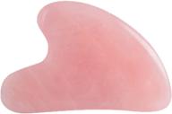 💆 gua sha facial tool: genuine jade gua sha beauty skin care massager scrapping board, for facial and full-body massage, spa acupuncture therapy trigger point treatment (pink) logo