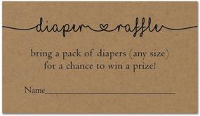 img 1 attached to 24-Count Love Baby Shower Diaper Raffles, Diaper Raffle Tickets (Kraft) by InvitationHouse
