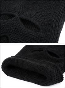 img 1 attached to Full Face Cover Ski Mask Balaclava - 4 Pieces 3 Hole Winter Knit Mask for Men Women - Warm & Breathable Full Face Mask - Ideal for Outdoor Sports