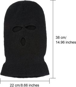 img 2 attached to Full Face Cover Ski Mask Balaclava - 4 Pieces 3 Hole Winter Knit Mask for Men Women - Warm & Breathable Full Face Mask - Ideal for Outdoor Sports