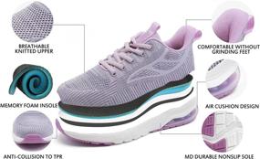 img 3 attached to Women's Slip-On Running Tennis Shoes - Breathable Lightweight Sneakers with Air Cushion for Casual Walking and Fashion