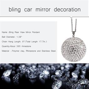 img 1 attached to 💎 Bling Car Accessories: Sparkling Crystal Car Home Décor for Women and Men (Silver)