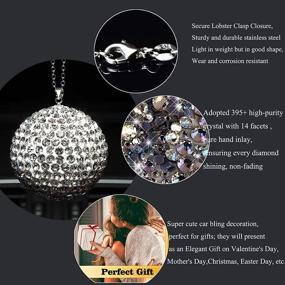 img 2 attached to 💎 Bling Car Accessories: Sparkling Crystal Car Home Décor for Women and Men (Silver)