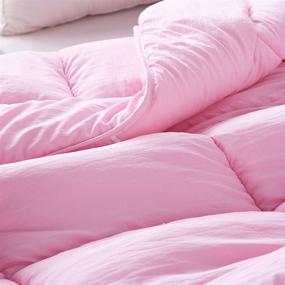 img 2 attached to 🛏️ Cozy Comfort: NATURETY Warmth Soft Down Alternative Quilted Comforter - Lightweight Duvet Insert (Twin/Twin XL, Pink)