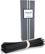 🎋 100 pcs touche originale natural rattan reed diffuser sticks 8.5 inch (21.5 cms), aroma replacement essential oil stick set (black) логотип