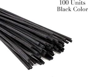 img 3 attached to 🎋 100 PCS TOUCHE ORIGINALE Natural Rattan Reed Diffuser Sticks 8.5 Inch (21.5 Cms), Aroma Replacement Essential Oil Stick Set (Black)