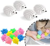 🦔 hedgehog reusable laundry washing machine balls - eliminate wrinkles, reduce static, anti static laundry washing porcupine sweater fabric softener - 14 pack hedgehog set logo