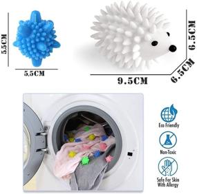 img 3 attached to 🦔 Hedgehog Reusable Laundry Washing Machine Balls - Eliminate Wrinkles, Reduce Static, Anti Static Laundry Washing Porcupine Sweater Fabric Softener - 14 Pack Hedgehog Set