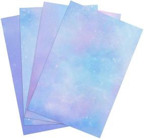 img 4 attached to 🌟 Pllieay 14 Count Cross Stitch Fabric, 4-Piece Set - Starry Sky Printed Patterns, 18 x 12 Inch, Embroidery Cloth