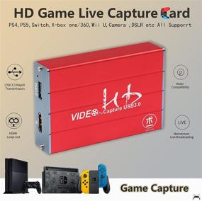 img 2 attached to ShuOne Capture Card: HDMI Game Capture for PS5, PS4, Switch with USB 3.0, 1080p 60fps HD Video, Low Latency HDMI Passthrough - Ideal for OBS, Twitch Streaming and Recording