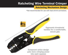 img 3 attached to 🔧 Titan 11477 Ratcheting Wire Terminal Crimper Tool - Fixed Jaw Crimper for Insulated Terminals