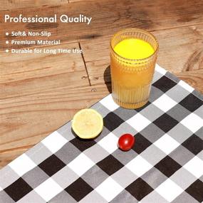 img 1 attached to 👌 Nobildonna Checkered Placemats: Exemplary Quality and Perfect Checker Pattern