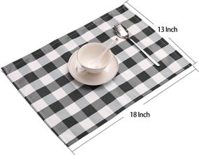 img 3 attached to 👌 Nobildonna Checkered Placemats: Exemplary Quality and Perfect Checker Pattern