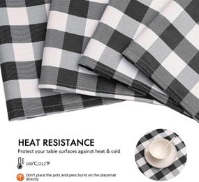 img 2 attached to 👌 Nobildonna Checkered Placemats: Exemplary Quality and Perfect Checker Pattern