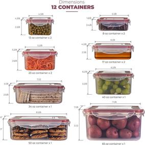 img 3 attached to 🥡 12-Pack SEALCO Food Storage Containers with Lids - BPA-Free, Stackable, Microwave, Dishwasher, Freezer Safe - Airtight, Reusable Plastic Containers