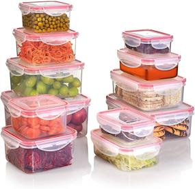 img 4 attached to 🥡 12-Pack SEALCO Food Storage Containers with Lids - BPA-Free, Stackable, Microwave, Dishwasher, Freezer Safe - Airtight, Reusable Plastic Containers