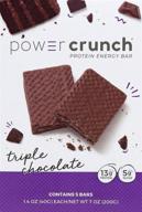 🍫 трехслойный шоколадный протеиновый энергетический батончик "power crunch" - набор из 5 штук (1.40 унции) логотип