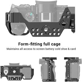 img 2 attached to 📷 Enhanced Protection and Versatility for Sony Alpha A7R IV: SMALLRIG CCS2416 Camera Cage with Cold Shoe Mount and NATO Rail