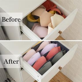 img 1 attached to DIMJ Bra Organizer: Efficient Drawer and Closet Bra Storage Solution – 2 Pack Bra Dividers for A-C Cup Bras