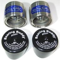 🔘 two chrome finish bearing buddy protectors (2.047" diameter) with two brass components logo