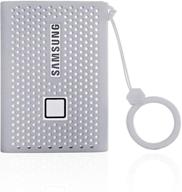 zaracle storage travel case silicone protective cover for samsung t7 touch portable ssd 500gb 1tb 2tb external solid state drives (gray) logo