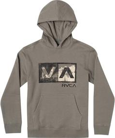 img 1 attached to 👕 RVCA Boys' Graphic Fleece Hoodie with Pullover Design