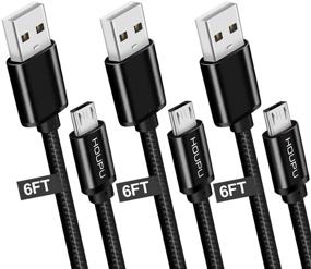 img 4 attached to 🔌 Кабель Micro USB высокого качества с оплеткой - HOUPU [3-Pack 6фт] Быстрая зарядка и синхронизация для Android, Kindle, Samsung Galaxy S7/S6 Edge, Note 5/4/2, HTC, LG G4, BlackBerry, Motorola, Sony