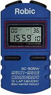 robic: 12 memory recall professional stopwatch - made in america, easy to use, easy to read - royal blue логотип