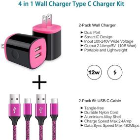 img 3 attached to ⚡️ Быстрая зарядка USB C для Samsung Galaxy S21 Ultra/S21+/S20+ FE/Note 21 Ultra/Note 20 Ultra 10 S10 A52 A12 A11 A72 A51 A50 A20 A11 A01, Oneplus 9 Pro/8T/8 Pro/7T 7, блок зарядного устройства + кабель Type C длиной 6 футов.