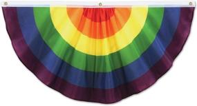 img 1 attached to Beistle Rainbow Stripes Fabric Fan Bunting, 4 feet - 1 Piece, 4 inches