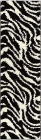 img 3 attached to 🦓 Madison Shag Safari Zebra Black Animal Print Area Rug: Stylish 20'' x 7'2'' Runner